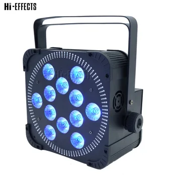 

2pcs/lot DMX Wireless Battery Powered LED par light 12x18w RGBWA UV 6IN1 led par cans lights wedding DJ party bar uplight