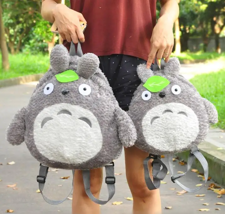 

IVYYE 12'' and 17'' Totoro Backpack Plush Bags Cartoon Stuffed Fluffy School Backpacks Unisex For Children New