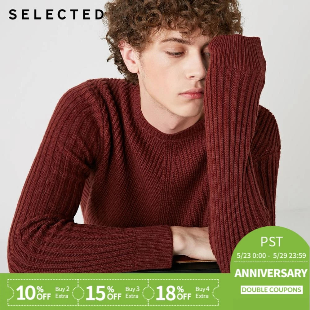 

SELECTED Men's Wool-blend Round Neckline Knitted Sweater S|418425535