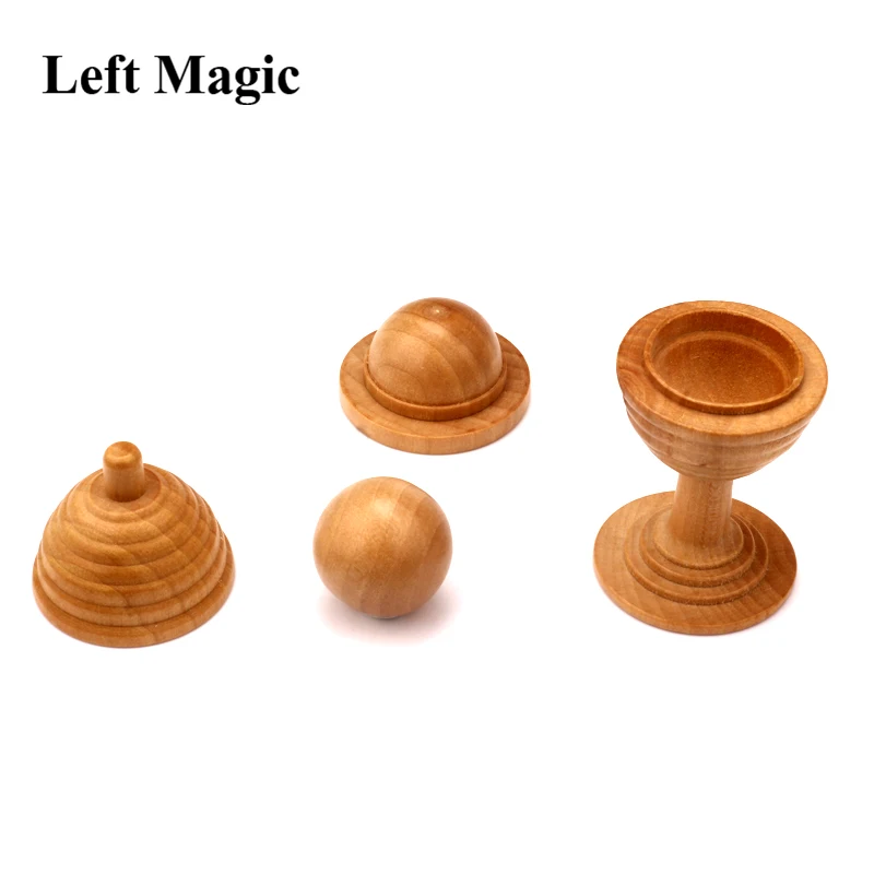 

1 Set Wooden Ball And Vase Height 10CM Close Up Magic Tricks Easy To Do Children Kids Magic Toy Christmas Gift G8191