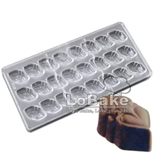 Пищевая 24 полости в форме двух сердец PC поликарбонатовый для шоколада помадка торт плесень ледяные кубики Формочки Для Выпечки