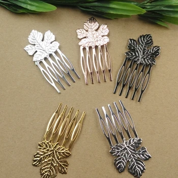 

20pcs 30x65x35mm filigree 5teeth hair comb for diy acessories---color option