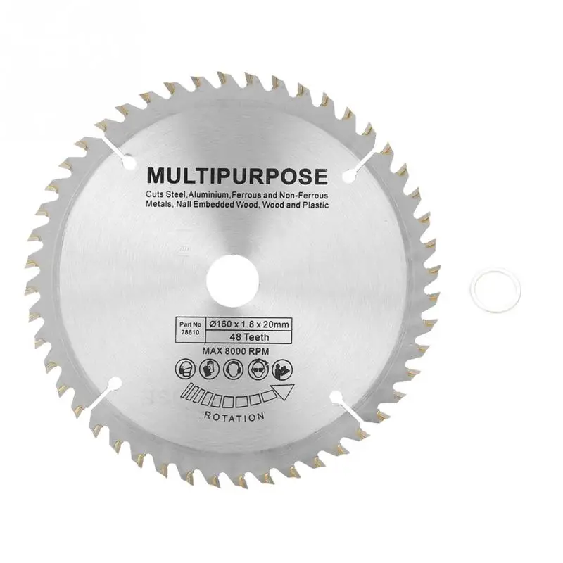 

48T Teeth Cemented Carbide TCT Carbide Circular Saw Blade Cutting Machine Tool Accessories Bore for cutting steel aluminum