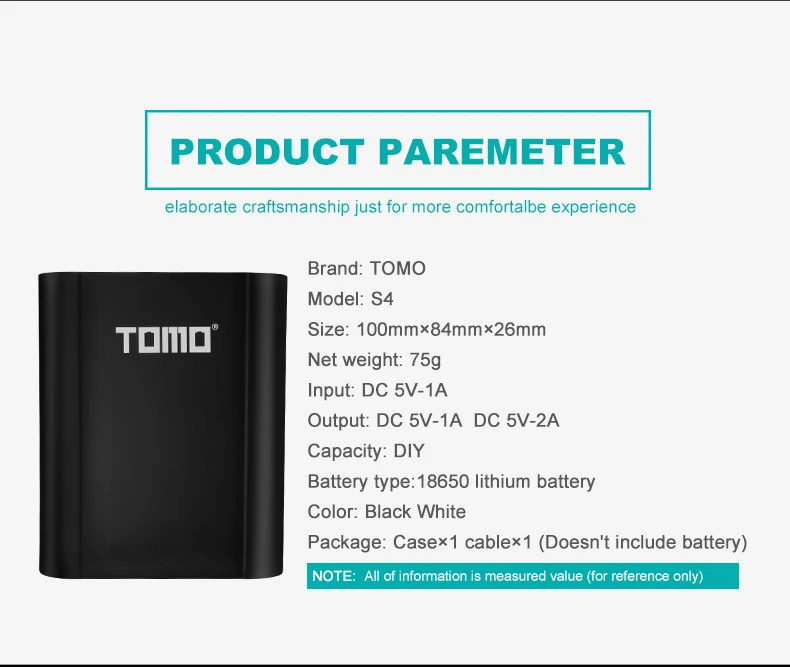 TOMO S4, умное зарядное устройство, 5 В, 2 А, внешний аккумулятор, чехол, 4x18650, аккумулятор, портативный, сделай сам, блок питания, универсальное зарядное устройство для телефона