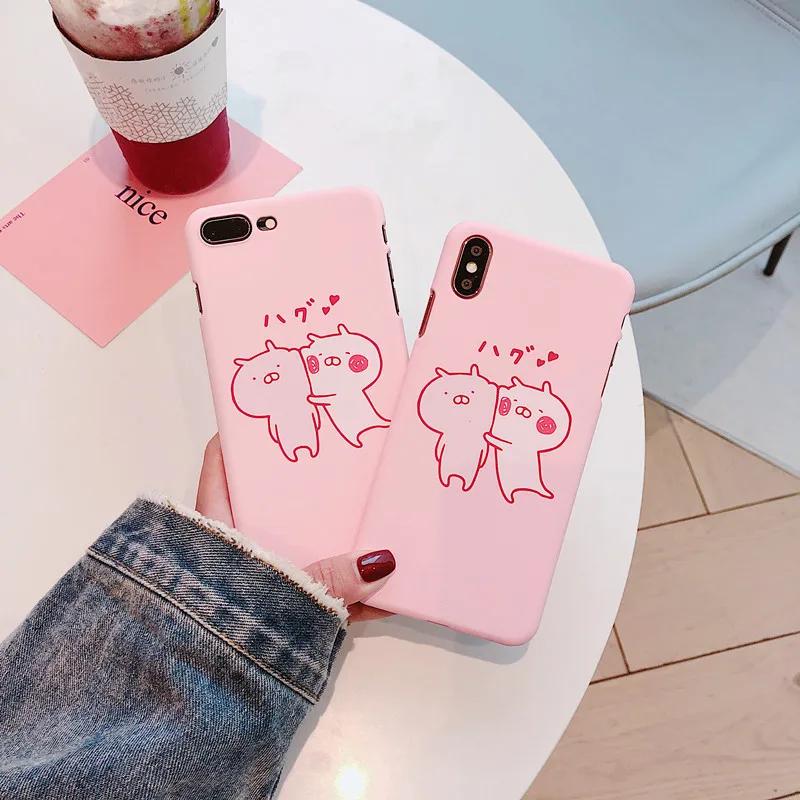 Кавайный розовый чехол для телефона с рисунком поросенка iPhone 7 Puls 6 6S 8 X XS Max XR