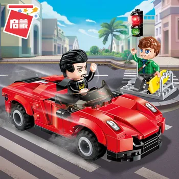 

Enlighten Building Block Colorful City Greg's Supercar 2 Figures 158pcs Educational Bricks Toy Boy Gift-No Box