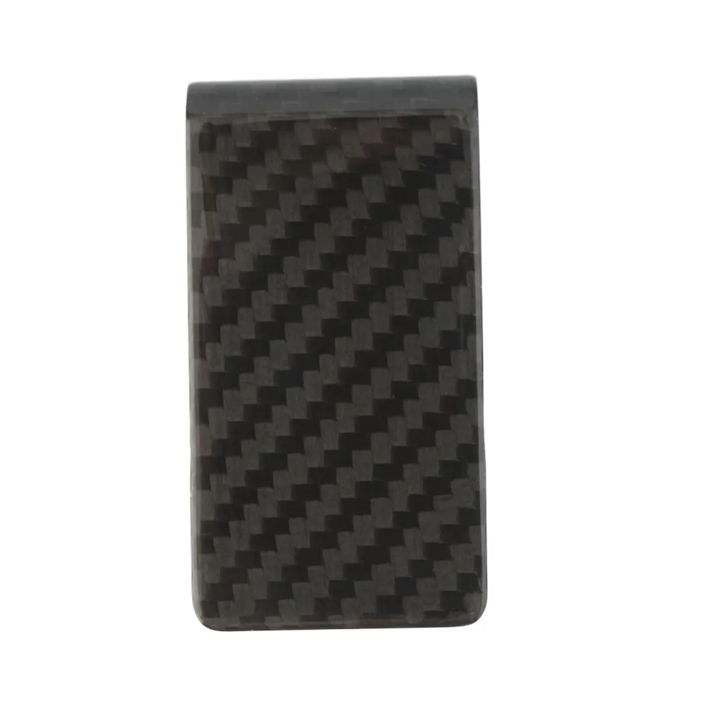 

1PC Car Styling Matte Real Carbon Fiber Money Clip Business Card Credit Card Cash Wallet Auto paper clips