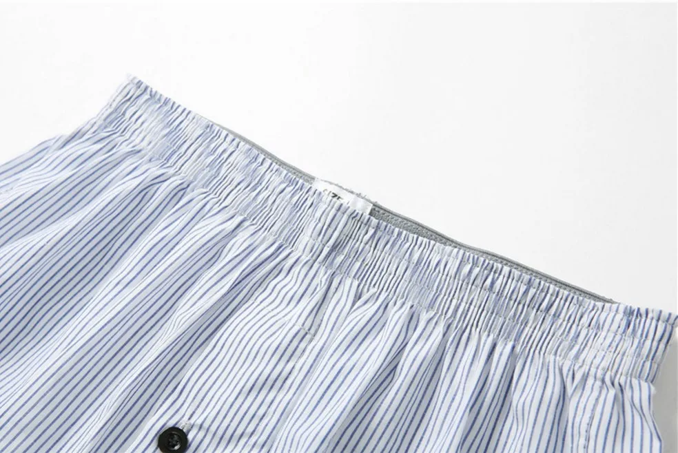de dormir casuais cueca boxers lazer listras