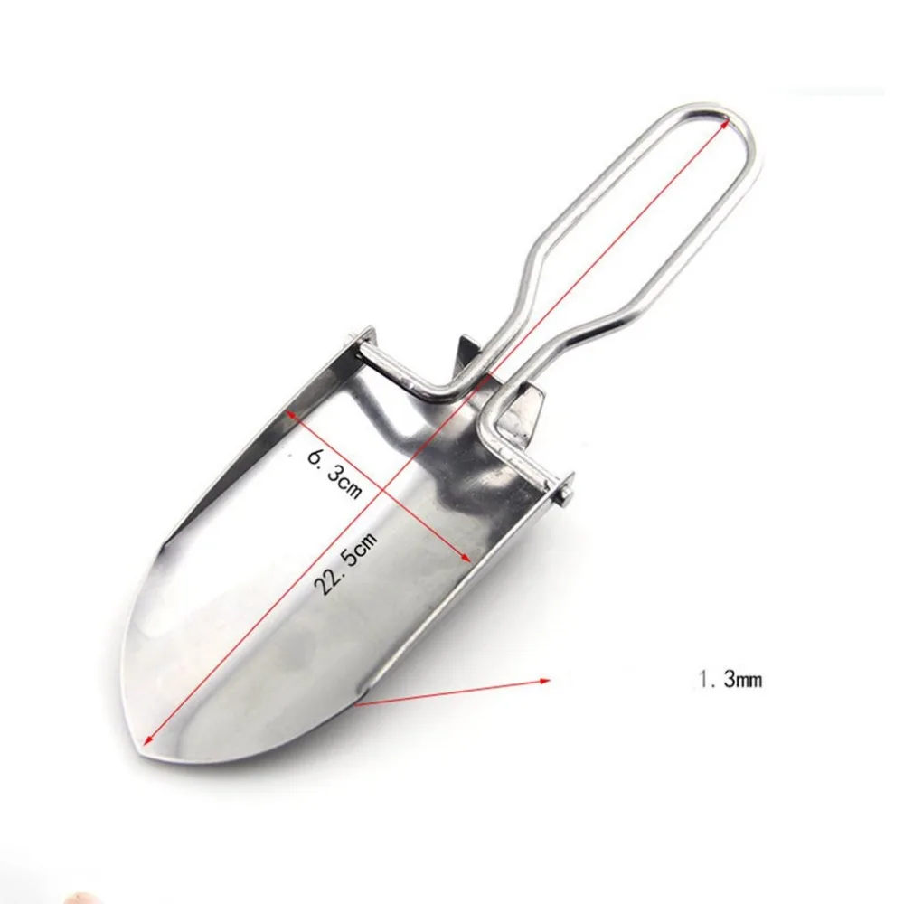 1 шт. Мини нержавеющая сталь садовые инструменты складной лопата Кемпинг Лопата садовый инструмент высокое качество садовые инструменты