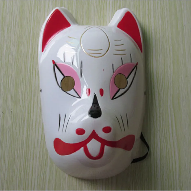 50 шт./лот,, аниме, японская лисица, маска на все лицо, ПВХ маска Наруто, косплей маски для Хэллоуина, Маскарад