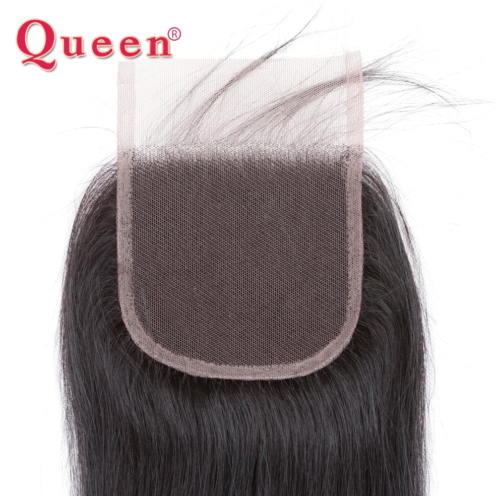 Queen hair перуанский прямо Реми натуральные волосы Weave Связки Бесплатная Часть Кружева закрытия с ребенком волос Mix 3 или 4 Связки Полный голова