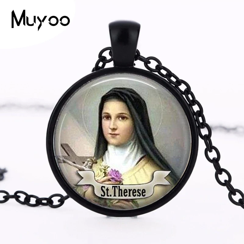 Ожерелье с подвеской логотипом St Therese винтажная цепочка ручной работы чокер