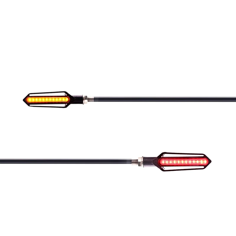 

Motorcycle Turn Signals Light Flowing Water Flashing Lights Flexible Tail Lamp Bendable Motorcycles Blinker Indicators