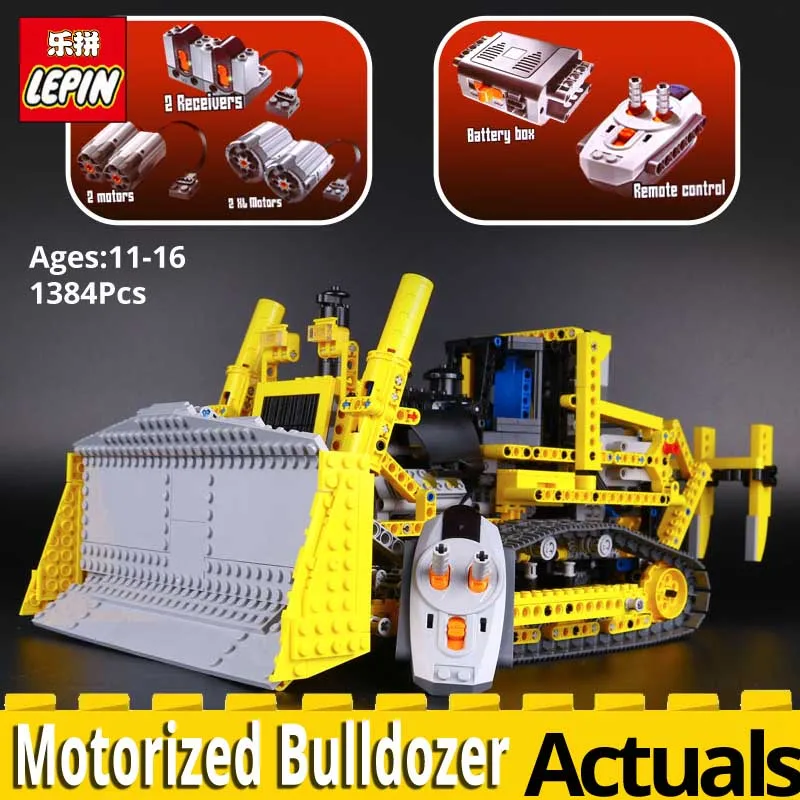 

LEPIN technic 20008 Motorized Bulldozer Model Toy Assembling Building block Bricks kits legoing technic 8275 Car boys toys gift