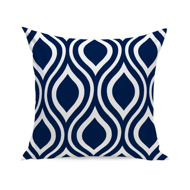 Buy Wholesale Navy Blue Geometric Pattern 45x45cm