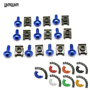 

10PCS 6mm CNC motorcycle body work fairing bolts screws for yamaha FZS1000 FZS 1000 FZ6 600 FAZER /S2 FZR1000 EXUP Regular