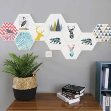 Скандинавском стиле 3D шестигранные самоклеющиеся настенные наклейки декоративная роспись для гостиной украшения дома