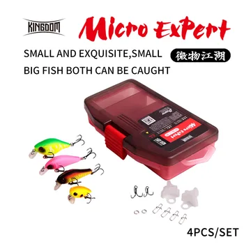 

Kingdom Fishing Small Lure Set 4 Pieces In One Kit With Durable Lure Box
