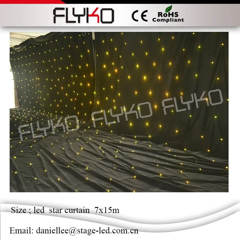 

Colorful LED Cloth Led backdrop curtain led Star curtain 7x15 meter