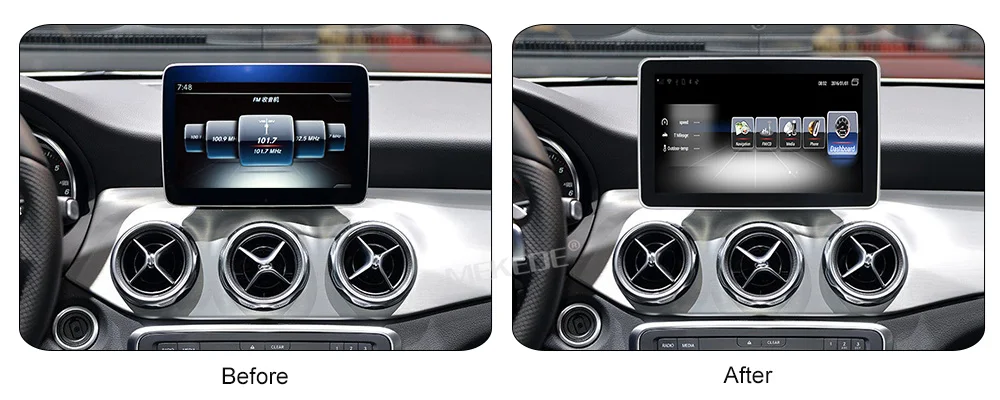Discount HD Android 7.1 4-Core RAM 3G+32G Car Radio GPS Navigation WiFi Bluetooth Head Unit Screen for Mercedes Benz GLA X156 2013-2017 8