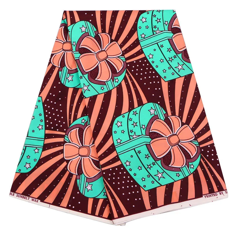 100% Polyester Wax Prints Fabric Ankara African Wax Print Fabric High Quality 6yards for Party Dress Woman