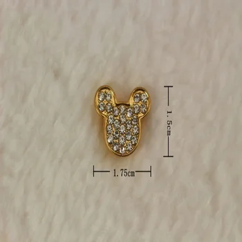 

Hot Sale 20pcs/lot 1.7*1.5cm rhinestone Button Flatback plating Wedding Button DIY hair cellphone decoration Accessories YL77