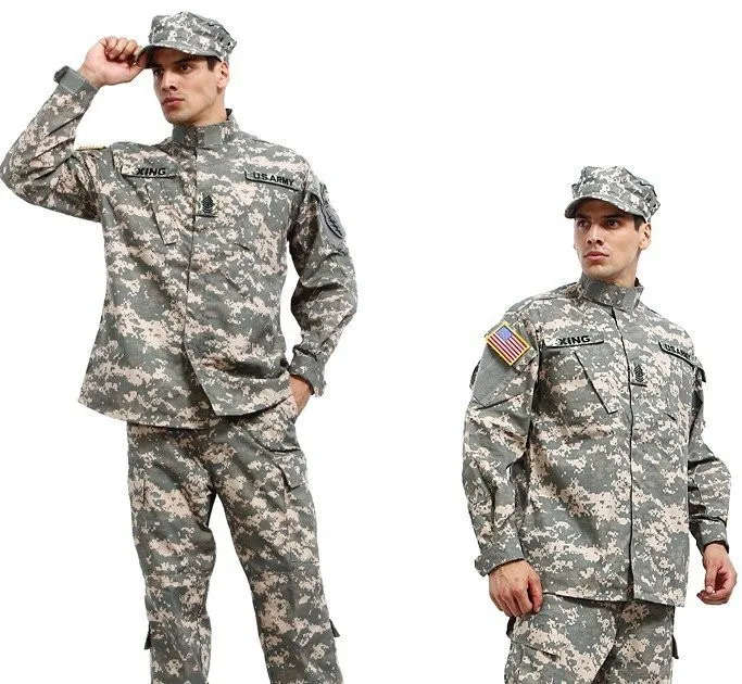 Военная Униформа США ACU, армейская форма, хлопок, полиэстер, Мужская военная форма, набор, Тактический Костюм, военная форма
