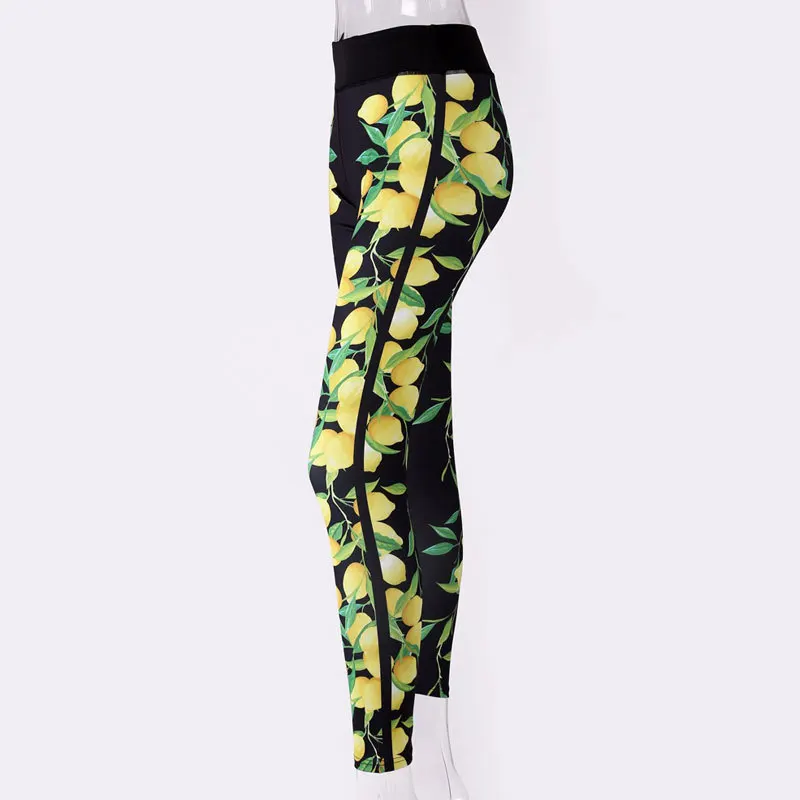 ZOGAA Lemon Printed Jacquard Hip Elastic High-waist Bottom Pants womens leggings leggins sport women fitness printed leggings ZOGAA Lemon Printed Jacquard Hip Elastic High-waist Bottom Pants womens leggings leggins sport women fitness printed leggings