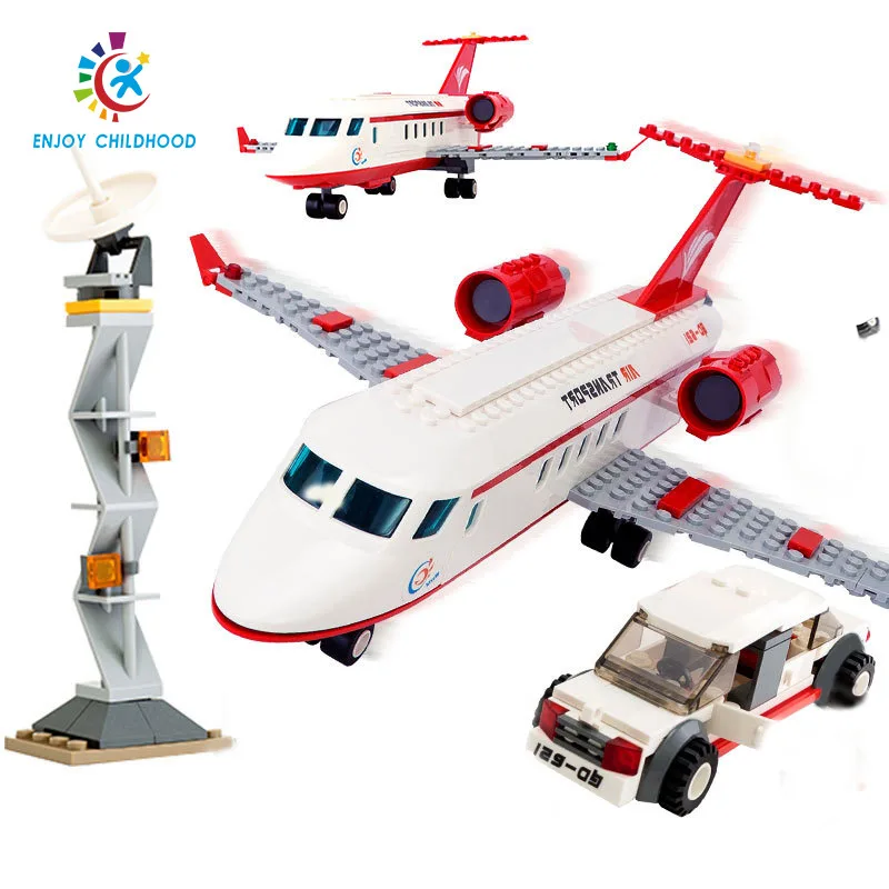 

334pcs Airplane Air Bus Model Airplane DIY Building Blocks Bricks Educational Toys For Children Legoings City Birthday Gift 8911
