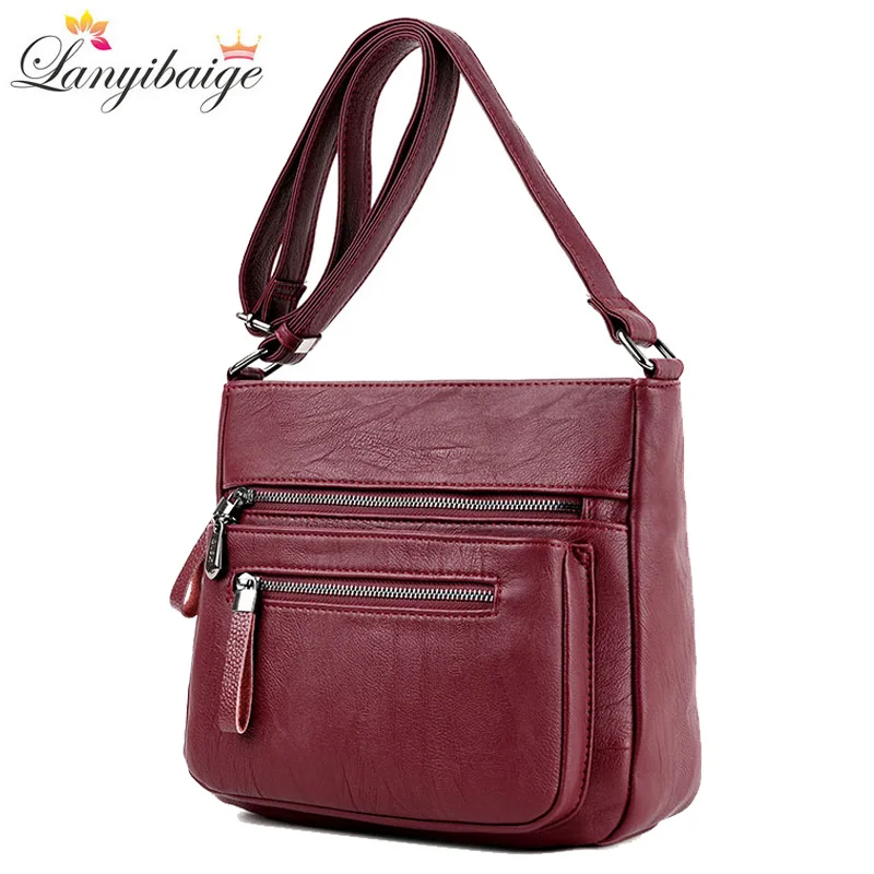  Fashion Women High Quality Leather Crossbody Bags 2018 Luxury Female Designer Shoulder Bag Leisure  - 32957267876