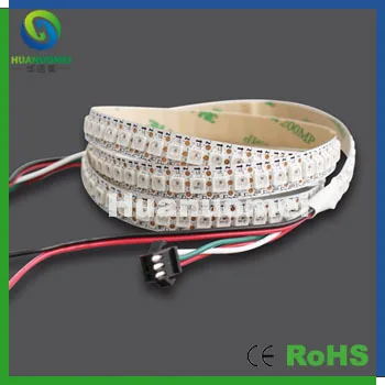 

1M long 144leds/m WS2812B(5050 rgb led with WS2811 IC built-in) led pixel strip light,DC5V,non-waterproof;white PCB