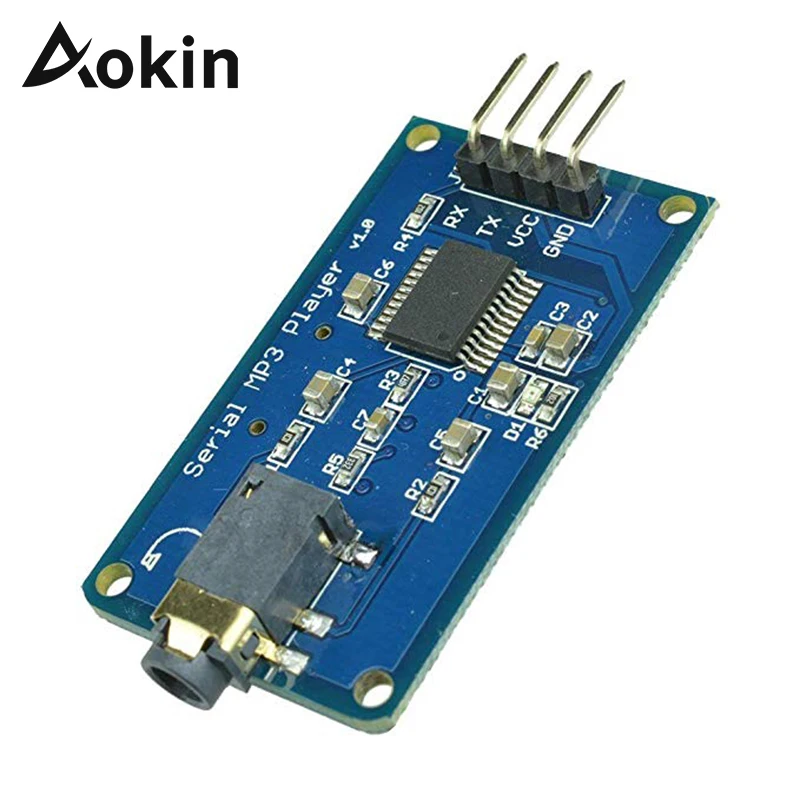 

YX5300 UART TTL Serial MP3 Player yx5300 Music Player Module Support MP3/WAV Micro SD/SDHC Card For Arduino/AVR/ARM 3.2-5.2V DC