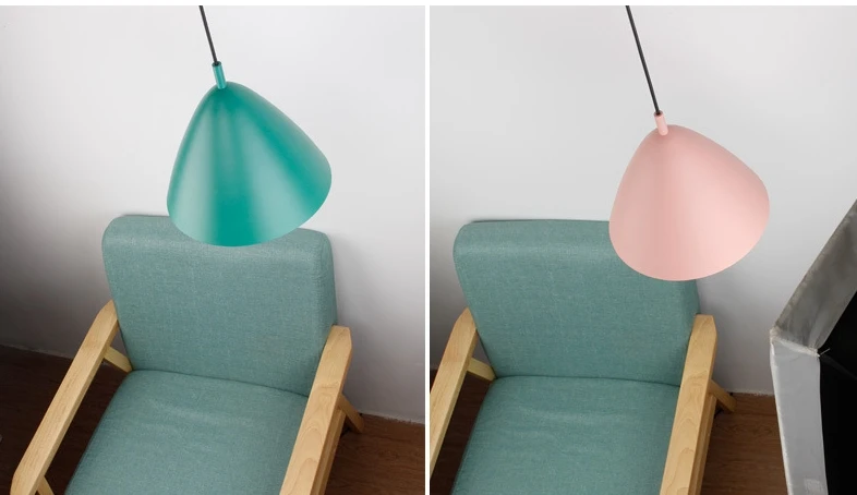 LukLoy скандинавский красочный подвесной светильник современная Подвесная лампа для обеденного острова спальня гостиная прихожая студия