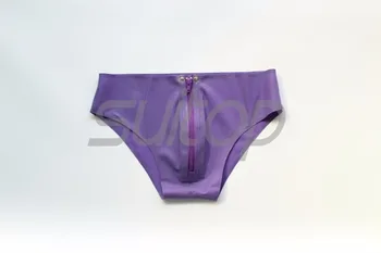 

New exotic briefs with front zip in purple