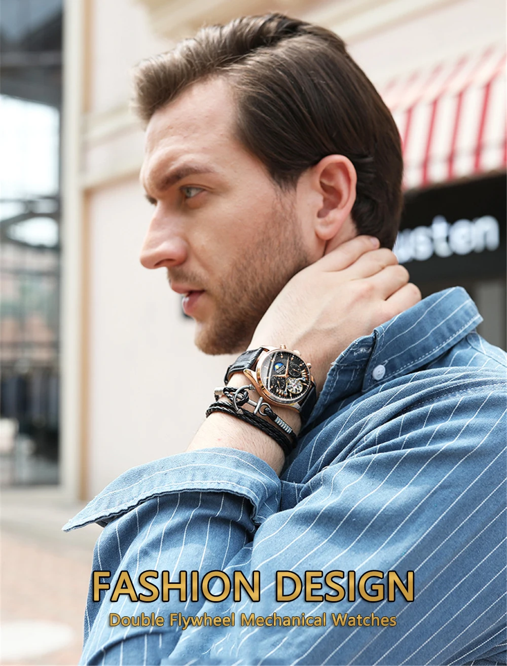 HAIQIN men's/mens watches top brand luxury automatic/mechanical/luxury watch men sport wristwatch mens reloj hombre tourbillon