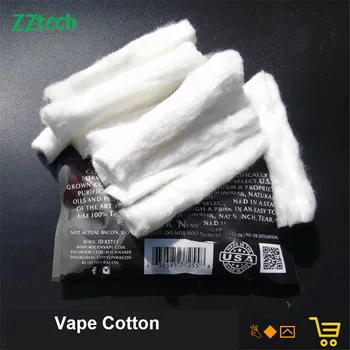 

ZZtech Cotton Bacon RDA Cotton for Vape E Cigarette RDA RBA Atomizer Tank DIY Heating Coil Wire with Premium Cotton Wick fast