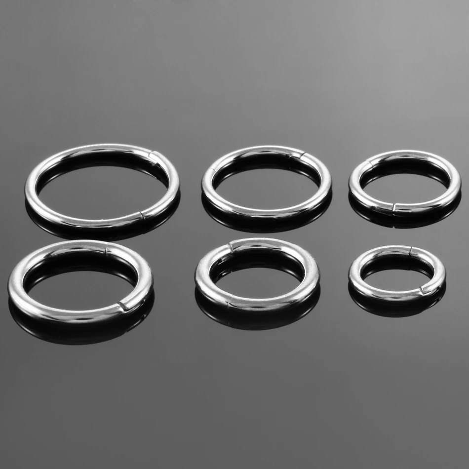 10Pcs Wholesale Titanium Piercing Segment Ring Septum Clicker Helix Conch Daith Pircing Nose Hoop Earrings Body Piercing Jewelry