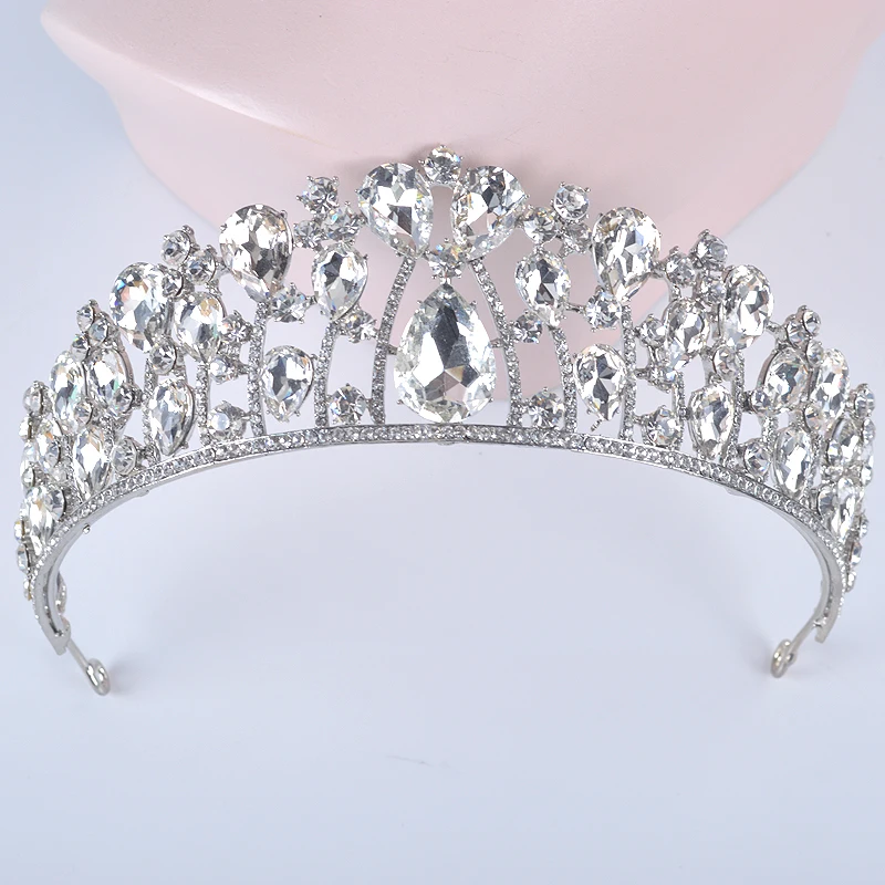 Fashion white color women Wedding Hair tiara For Bride Crystal