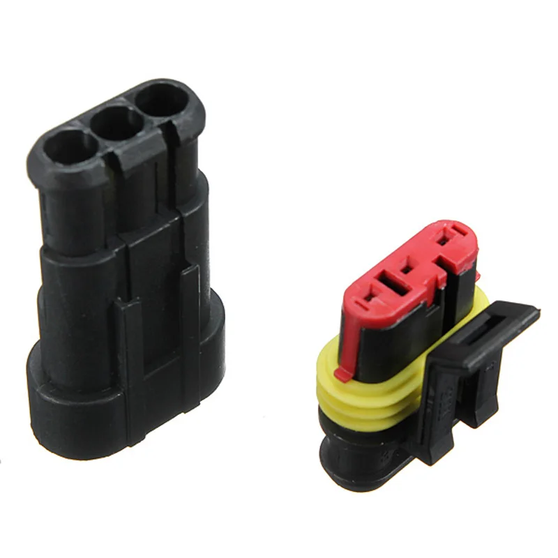 

Car Part 3 Pin Way Sealed Waterproof Electrical Wire Auto Connector Plug Set Silicon Rubber