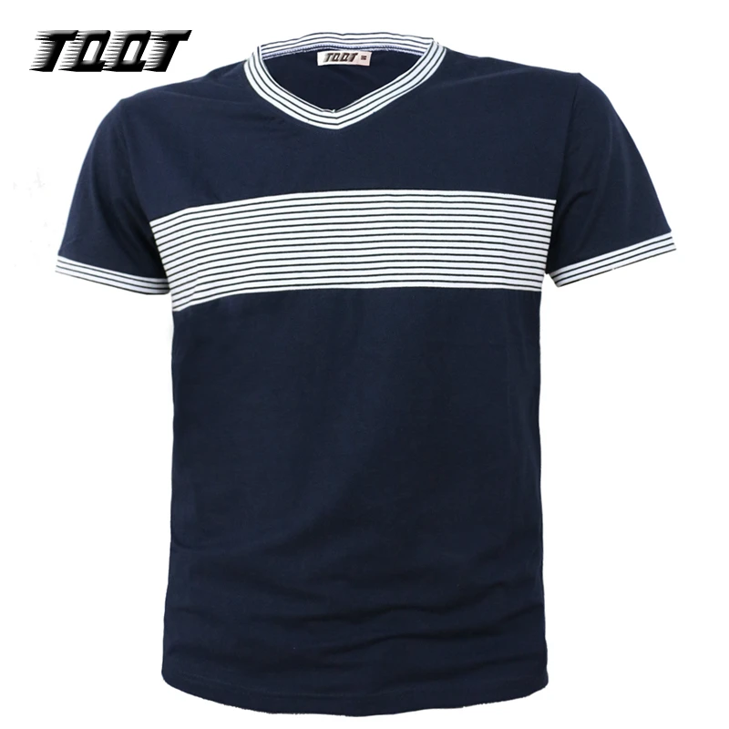 

TQQT T Fashion Tank Shirt Men Regular Tees V-Neck T-Shirts Patchwork T-Shirt Men Short Men'S Shirts Striped Male Shirts 5J0551