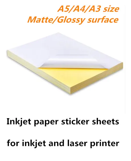 SELF-ADHESIVE-PRINTING-PAPER-BLANK-WRITING-ADHESIVE-A4-GLOSSY-MATTE ...