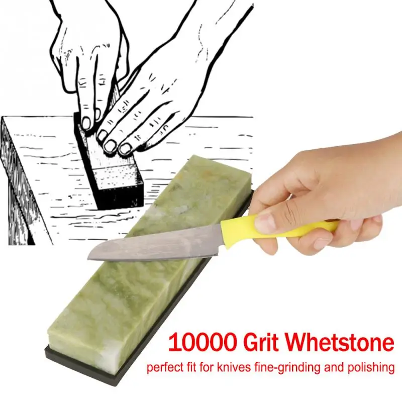 Natural Emerald Knife Sharpening Stone 10000 Grit Fine Whetstone