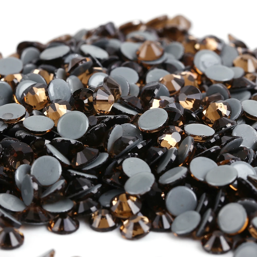 

AAAA+ Quality Smoked Topaz DMC HotFix Rhinestones ss6 ss10 ss16 ss20 ss30 Iron On Flatback Hot Fix Rhinestones For Dance Dress