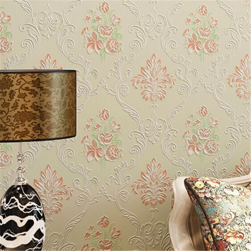 

beibehang Embossed large rose papel de parede 3D Wall paper Roll 3D Wallpaper For Walls Living room Background Covering flooring