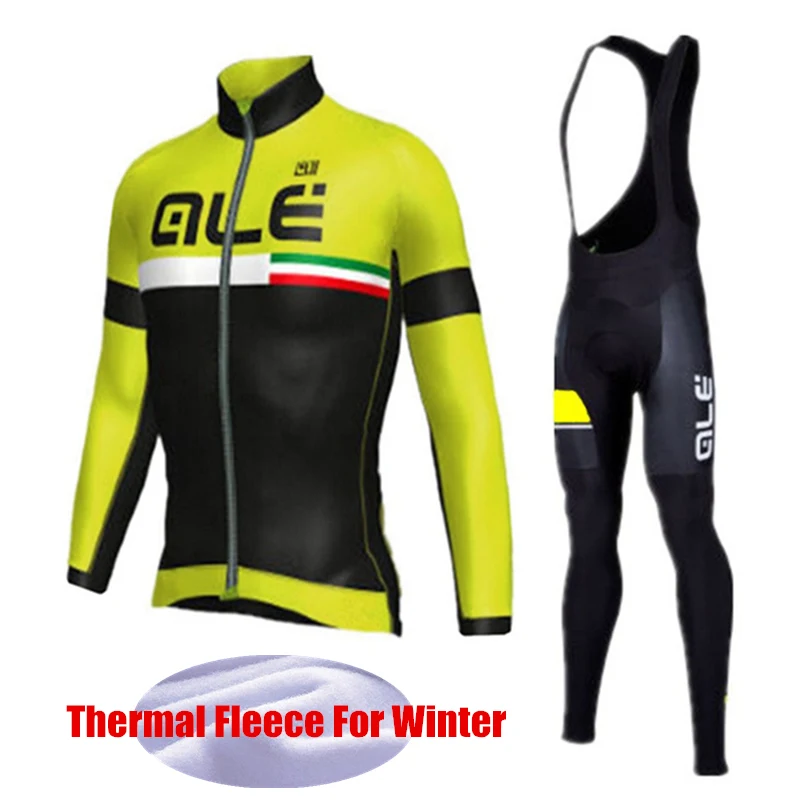 Winter font b Cycling b font font b Jersey b font Pro Team Thermal Fleece font