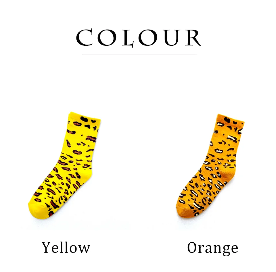 Winter And Autumn Fashion Leopard Ladies Socks Novelty Funny Sock Harajuku Trend Warm Cotton Casual Soft Spot Leopard cottons (4)