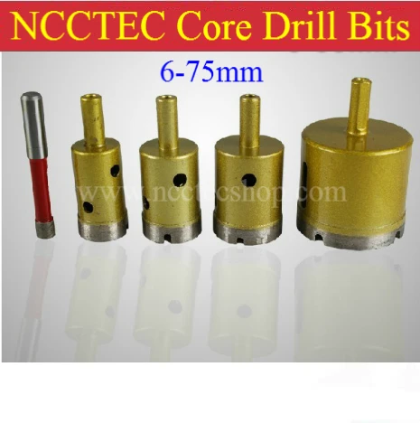 

75mm Luxury Diamond Core Drill Bits FREE shipping | 3'' marble Ceramic tile concrete brick wall core bits | nice Golden color