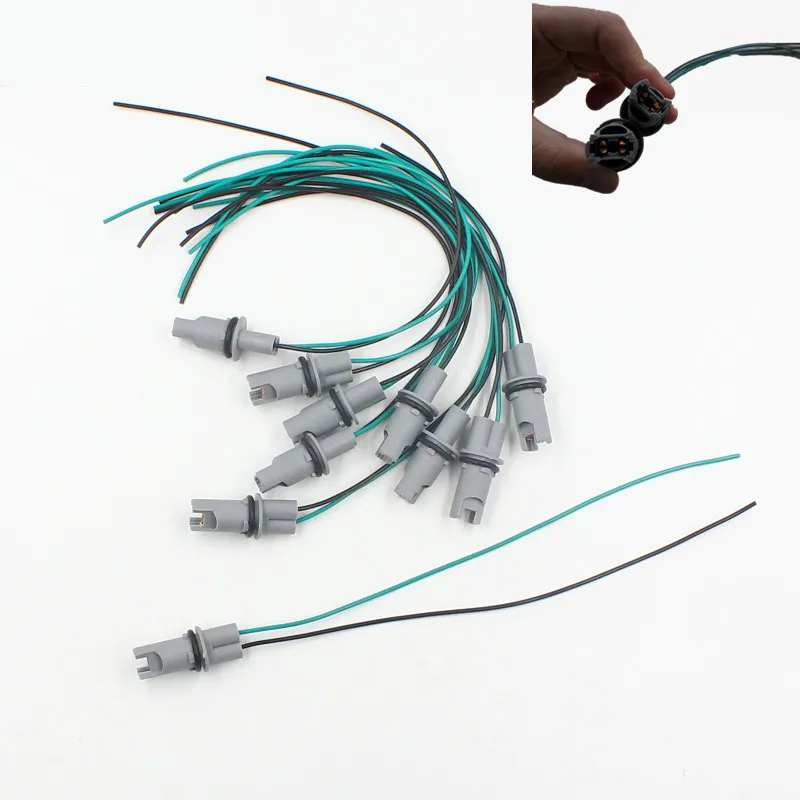 2pcs T10 30CM led socket cable W5W 168 194 canbus car auto LED light lamp bulb cable wire harness relay connector holder socket
