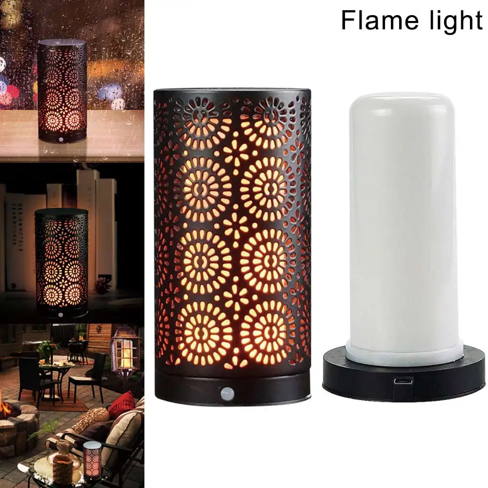 

LED Flame Light Bulb Flickering Flames Table Lamp Decor for Holiday Hotel Bars Home Room WWO66