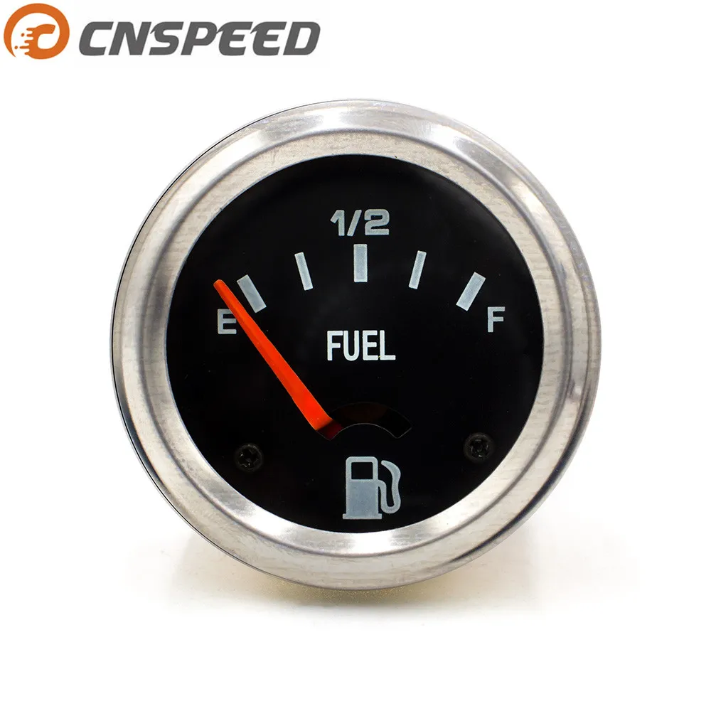 

Free Shipping CNSPEED 2'' 52mm 12V Auto Fuel Level Gauge Car meter E-1/2-F Black Face Level Gauge Meter